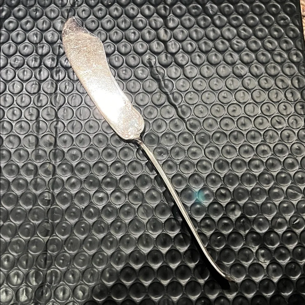 William Wm. Rogers & Son AA 1915 Hampden Silver plated handled butter knife VGUC